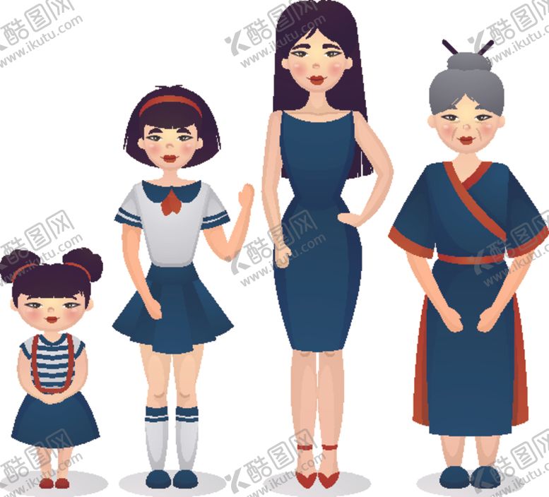 编号：59453210040549109878【酷图网】源文件下载-扁平人物插画