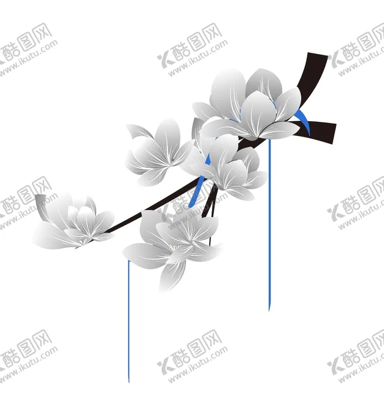 编号：38201509201029027306【酷图网】源文件下载-水墨玉兰花