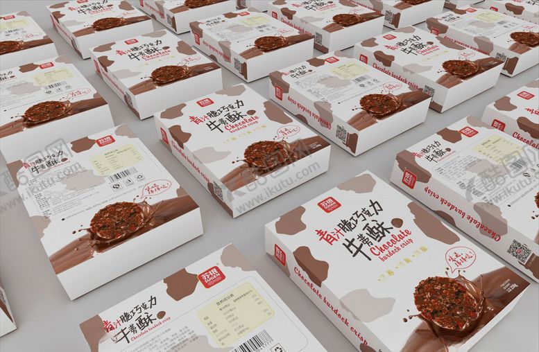 编号：36702304111242429109【酷图网】源文件下载-牛蒡酥巧克力饼干包装盒