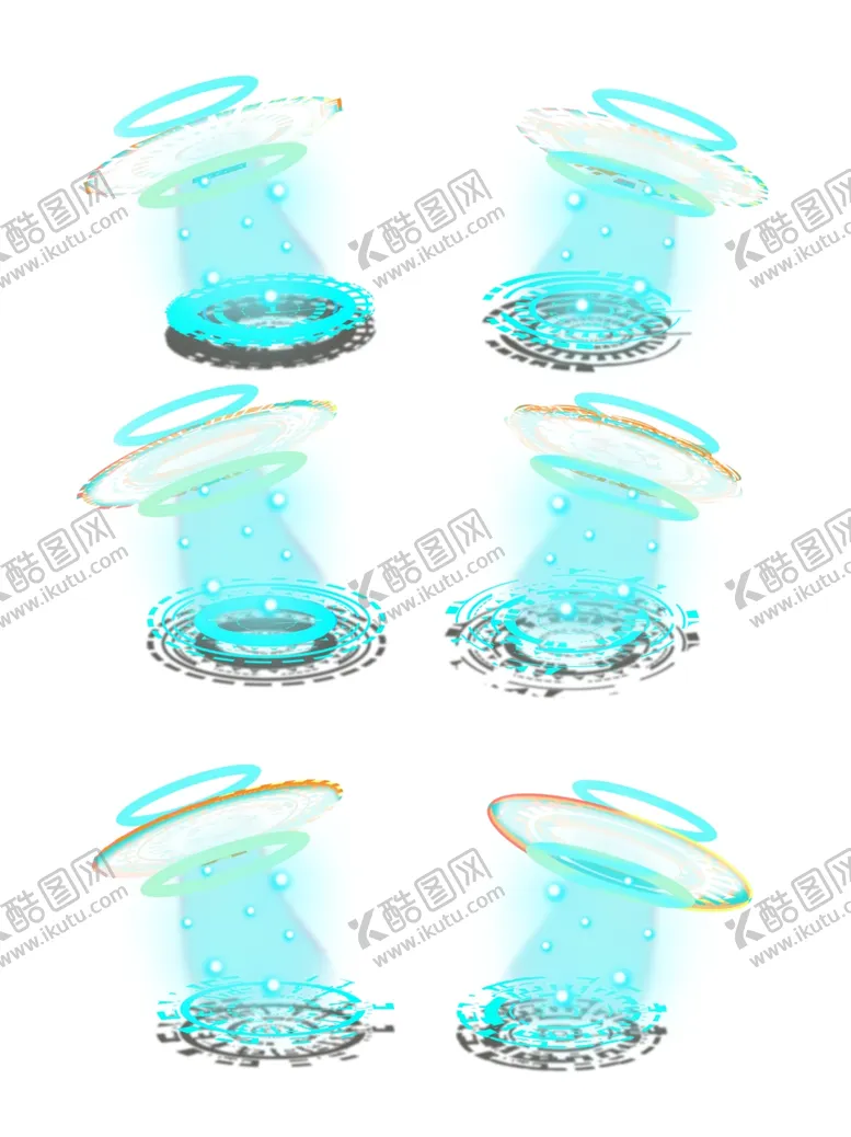 编号：58961606251320312440【酷图网】源文件下载-光感飞碟光感蓝色荧光飞碟外星人