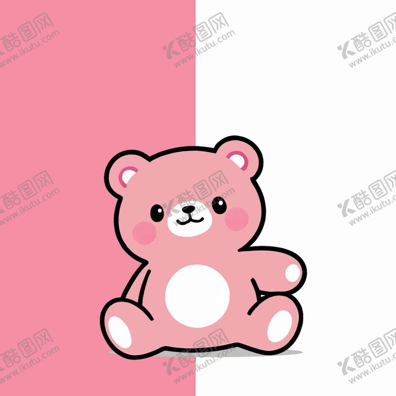编号：16235603011116137026【酷图网】源文件下载-粉红熊