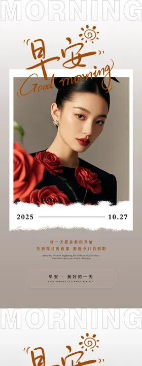 医美早安日签海报