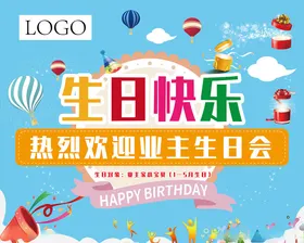 生日快乐展板
