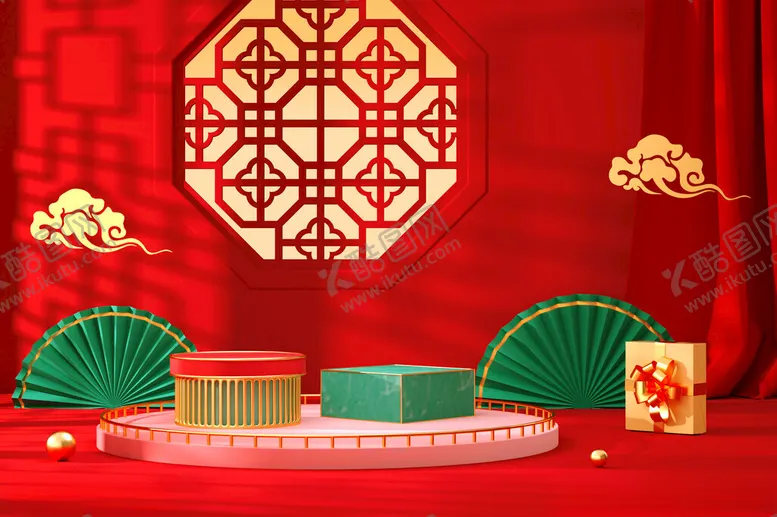 编号：61174711261732574730【酷图网】源文件下载-C4D国风元素模型