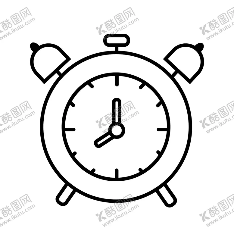 编号：41339610271124044916【酷图网】源文件下载-闹钟简笔画