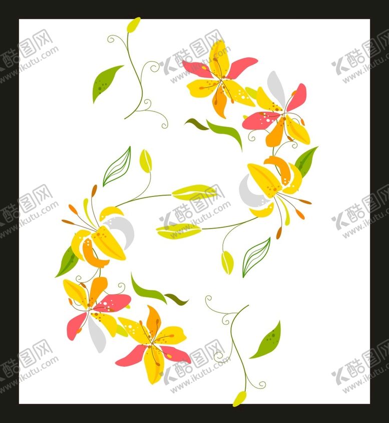 编号：26014010191129123376【酷图网】源文件下载-手绘花卉花朵