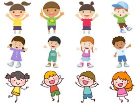 卡通儿童插图小学生绘本女孩