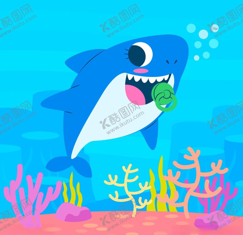 编号：53562010271717456670【酷图网】源文件下载-手绘矢量鲨鱼