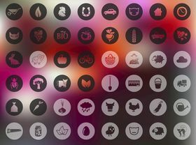 多彩圆形图案背景纹理