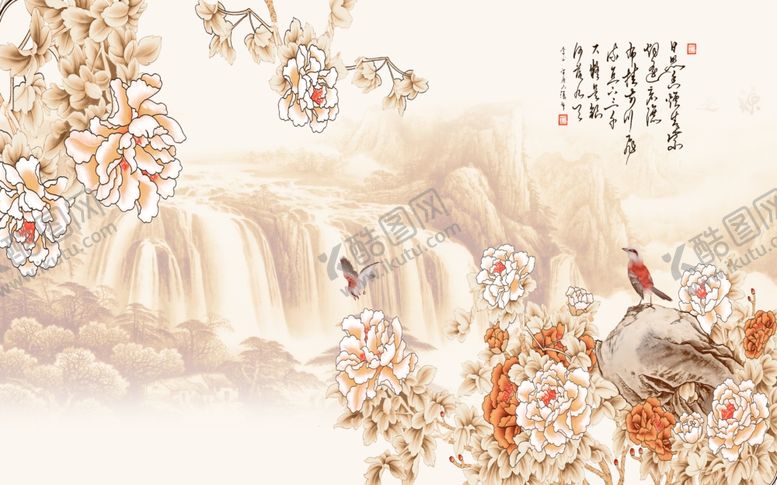 编号：33755507040940163635【酷图网】源文件下载-电视墙背景画