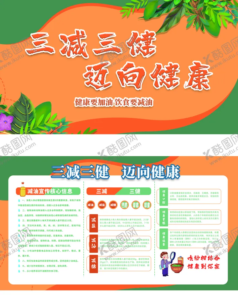 编号：52176309291303533628【酷图网】源文件下载-三减三健