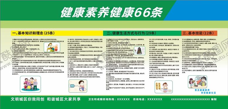 编号：74596810090808366728【酷图网】源文件下载-健康素养66条