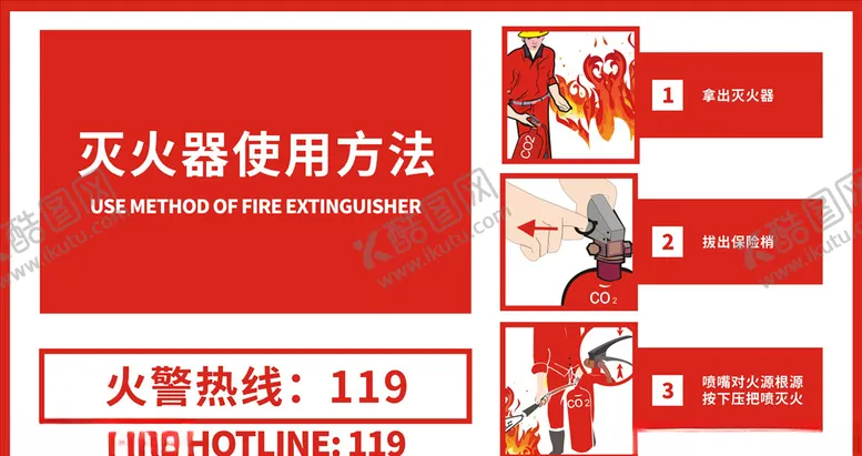编号：16978107061938032421【酷图网】源文件下载-灭火器使用方法