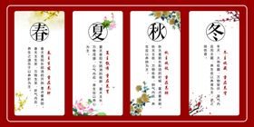 春夏秋冬养生图版