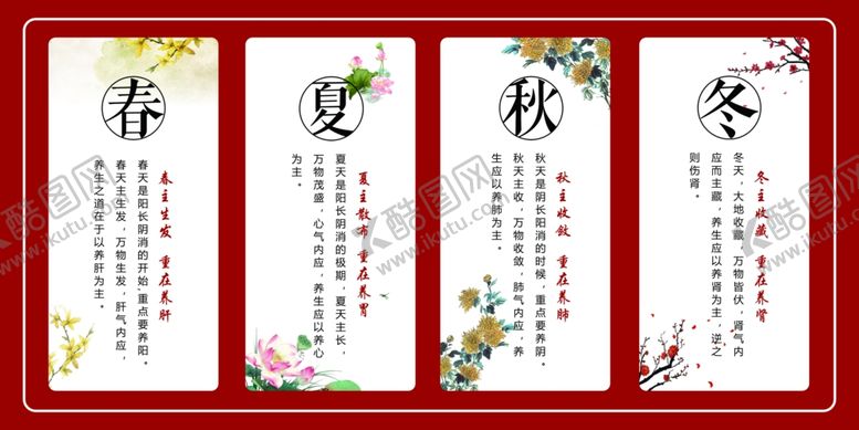 编号：96914506181511139977【酷图网】源文件下载-春夏秋冬养生图版