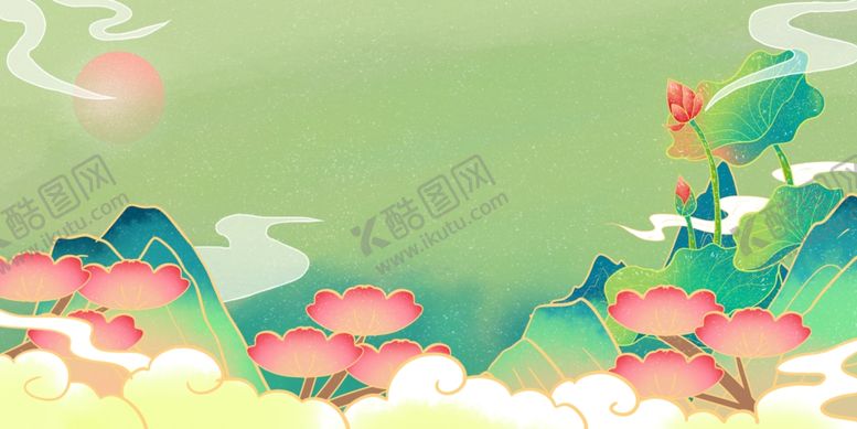 编号：82034012221842499446【酷图网】源文件下载-中式山水海报背景