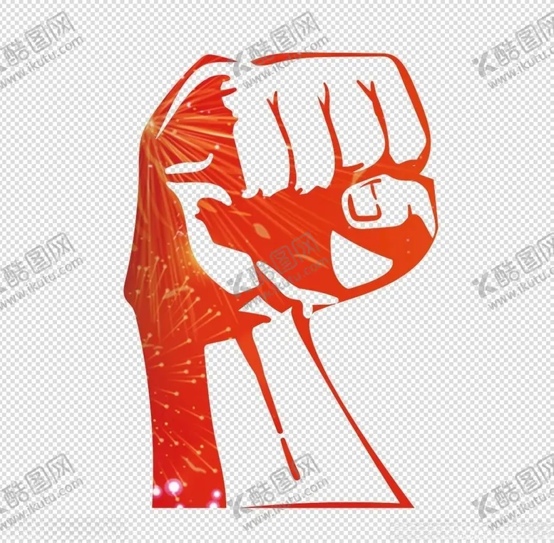 编号：92167006240544394846【酷图网】源文件下载-手绘加油鼓劲拳头团结力量装饰