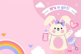 婴儿派对装饰卡片设计