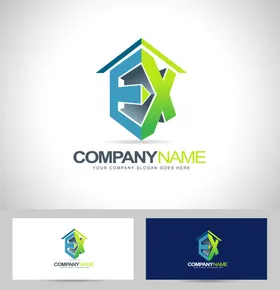 logo设计企业标志公司图标心形标志字母