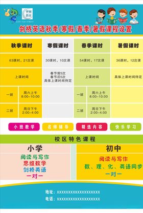 剑桥英语课程设置