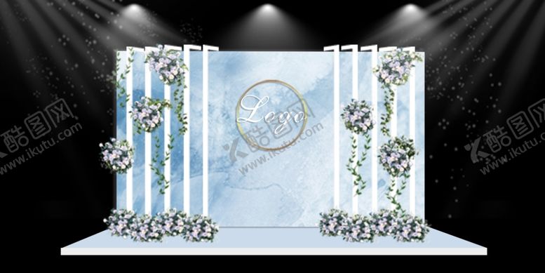 编号：42831305041726479980【酷图网】源文件下载-蓝色婚礼效果图