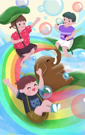 儿童节海报小学趣六一素材