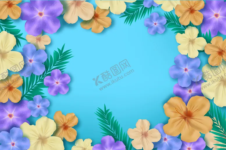 编号：16829310120057217183【酷图网】源文件下载-矢量花卉背景 