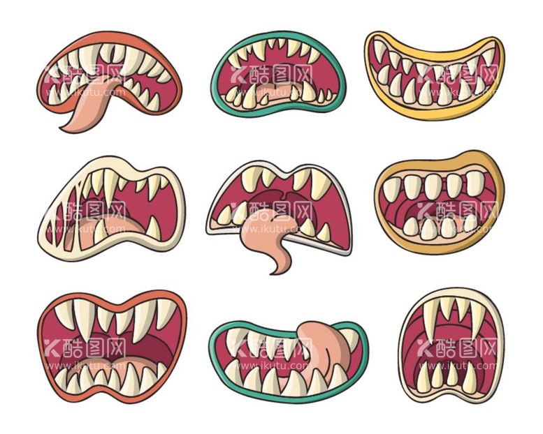 编号：84096012022325189823【酷图网】源文件下载-小怪物嘴巴