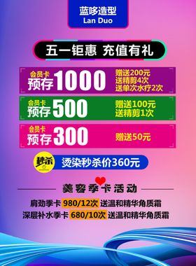 五一美容美发A4宣传单