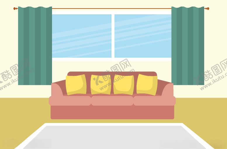 编号：52650907042029595122【酷图网】源文件下载-卡通客厅
