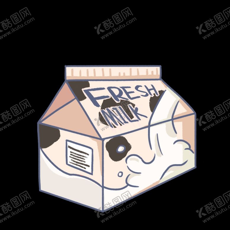 编号：88870105140300064868【酷图网】源文件下载-牛奶插画