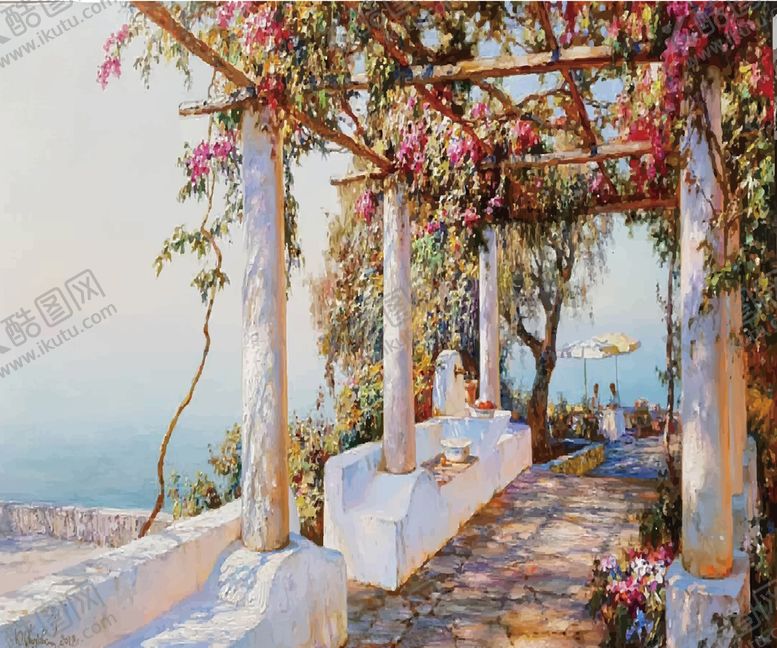 编号：25637409130527086053【酷图网】源文件下载-田园风景花草植物画