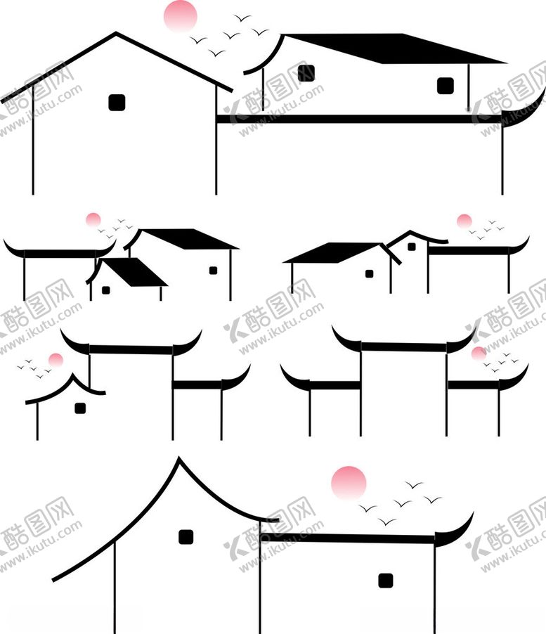 编号：90947701251200348162【酷图网】源文件下载-徽派建筑