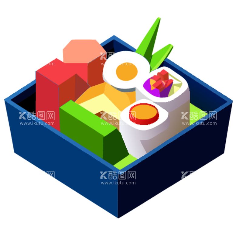 编号：63256212200319146062【酷图网】源文件下载-3D视图风格食物