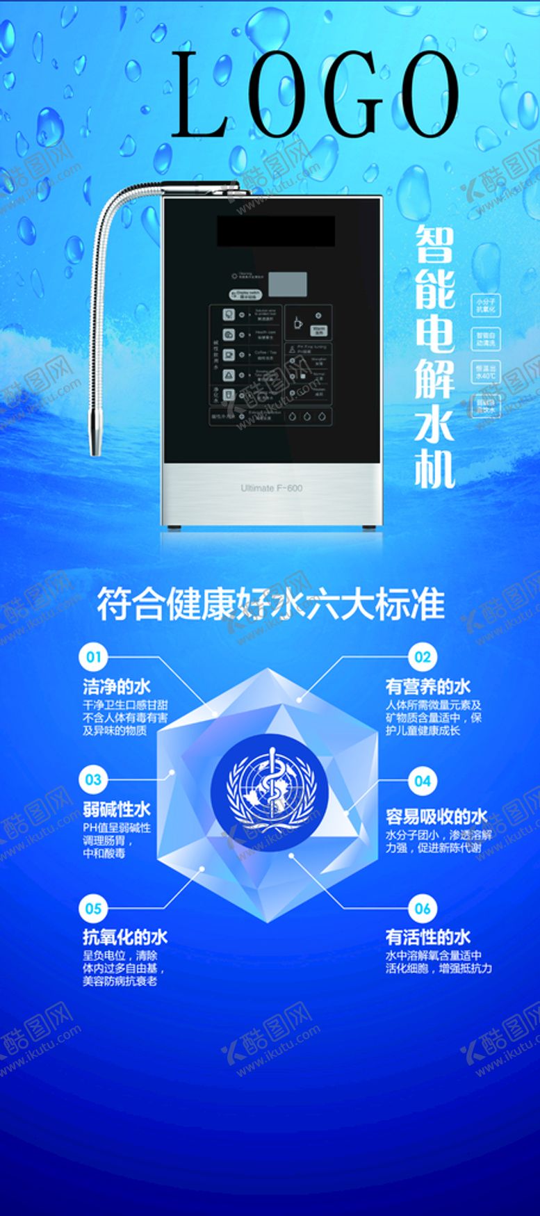 编号：22087501241352036356【酷图网】源文件下载-智能饮用水设备海报