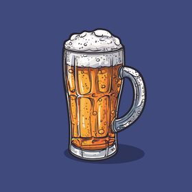 可爱啤酒卡通绘画儿童插画瓶装图标免抠素材扎