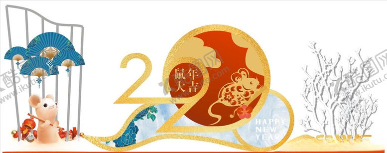 编号：74224310260757595942【酷图网】源文件下载-春节气氛营造鼠年效果图
