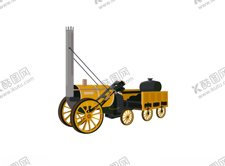 编号：79849910041026182275【酷图网】源文件下载-旅行者号蒸汽机车