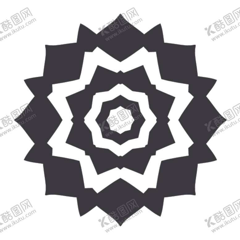 编号：34129107122355073081【酷图网】源文件下载-黑白简约花纹图案设计