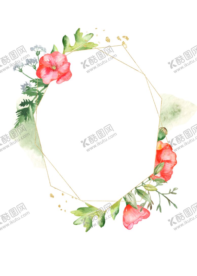 编号：38655909260443104306【酷图网】源文件下载-水彩植物花朵装饰