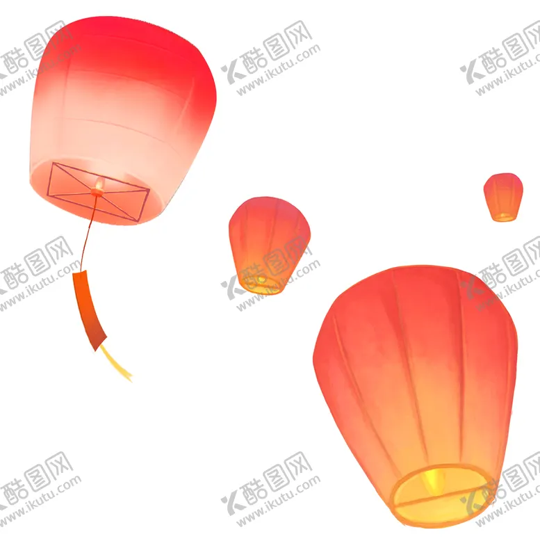 编号：76153209230513343480【酷图网】源文件下载-中国风喜庆红色灯笼孔明灯