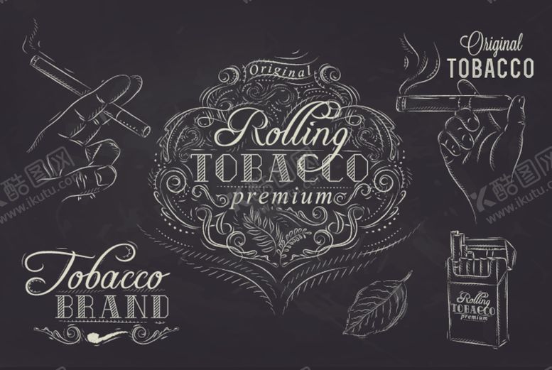 编号：31198309190629157473【酷图网】源文件下载-手绘吸烟元素