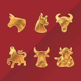 金色牛年图标