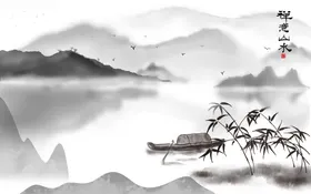 山水画装饰装饰风景风景