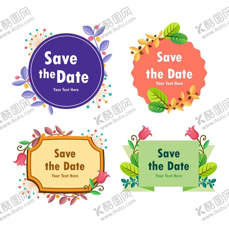 编号：22029409220703507013【酷图网】源文件下载-多彩装饰标签