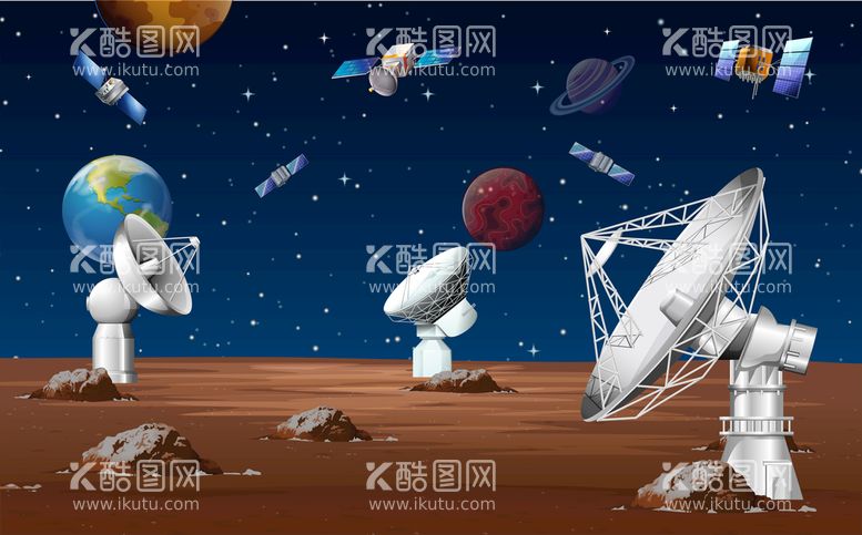 编号：84223310221327563107【酷图网】源文件下载-卡通宇宙太空图片