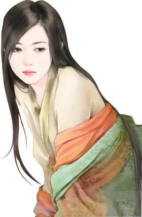 古装帅哥美女插画图片 