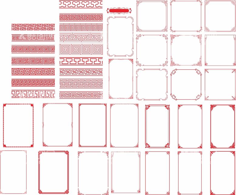 编号：40796209201039103458【酷图网】源文件下载-古典中式中国风素材矢量边框