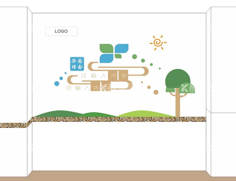 编号：35774012161550546245【酷图网】源文件下载-幼儿园形象墙