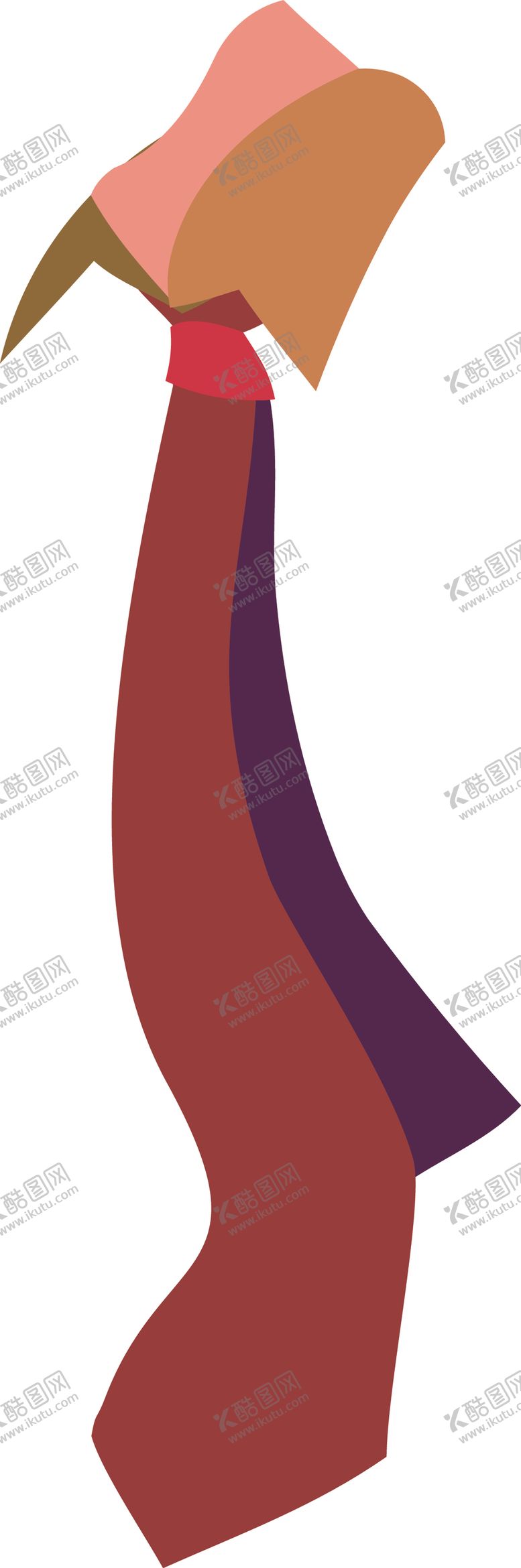 编号：66764902171155497145【酷图网】源文件下载-正式服装或西服的领带元素矢量图